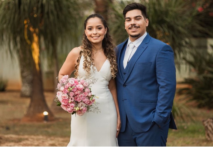 Lays e Pablo no roteiro da cerimônia de casamento