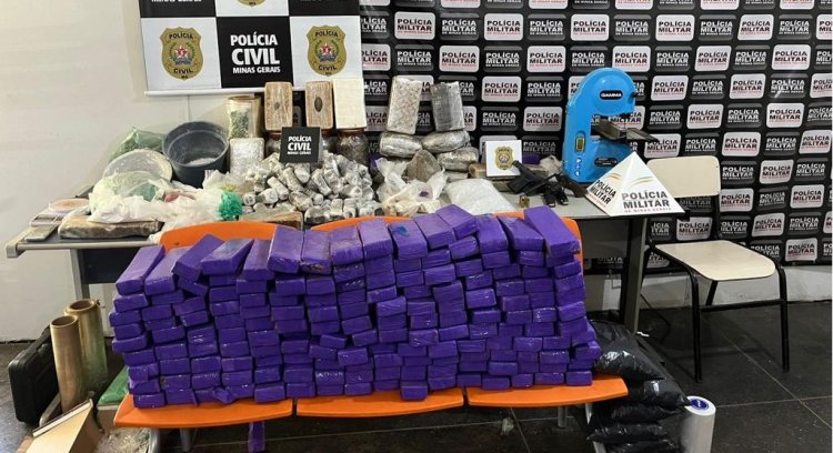 Operação conjunta da Polícia apreende mais de 100 kg de maconha em Passos