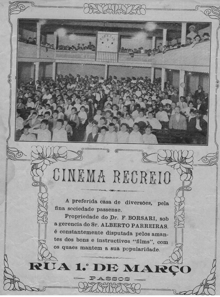 Passos ganhava em 1920 o ‘Cine Recreio’