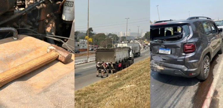 Carro e caminhão se envolvem em perseguição por 100 kms na MG 050