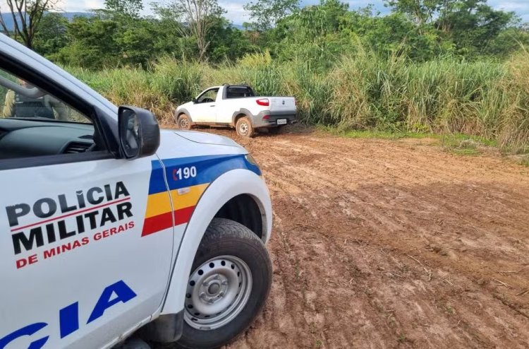 PM encontra caminhonete de vigilante morto a tiros em Passos