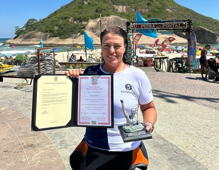 Nadadora passense completa os 36 km de ultramaratona no RJ